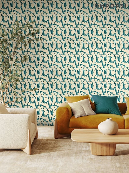 Ohpopsi Teal Wallpaper (H16285) | £77