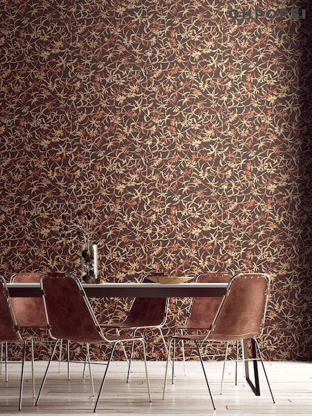 Ohpopsi Dark Maple Entwine Wallpaper (H16307) | £77