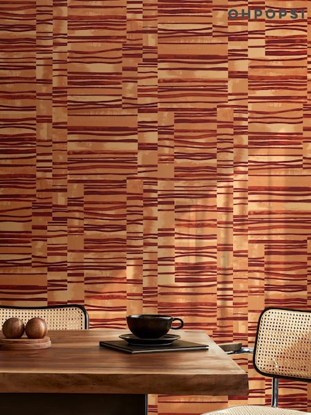 Ohpopsi Burnt Umber Structures Wallpaper (H16316) | £73