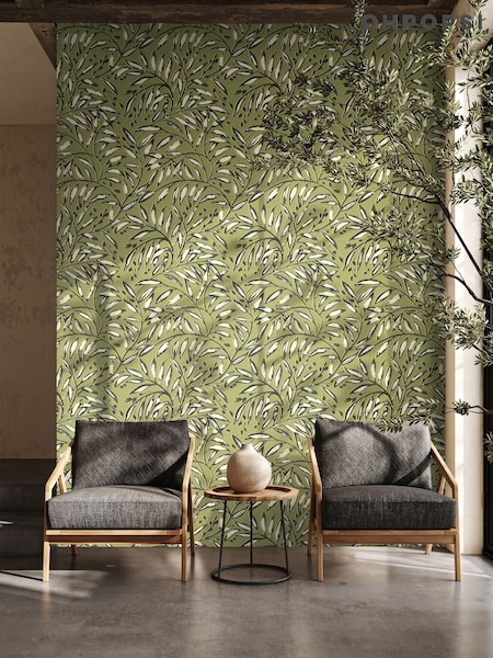 Ohpopsi Olive Lorena Vine Wallpaper (H16324) | £73