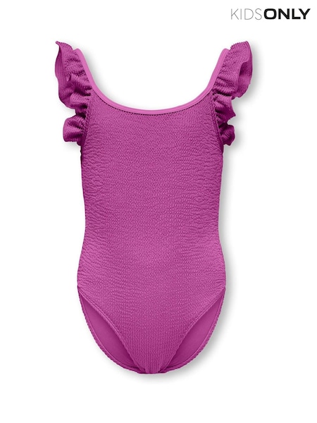 Crinkle Frill Sleeve Swimsuit (H16364) | £25