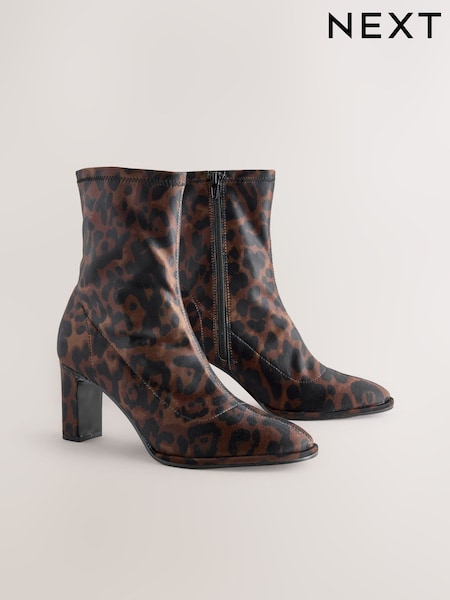 Leopard Print Standard/Wide Fit Forever Comfort® Round Toe Sock Boots (H16372) | £45