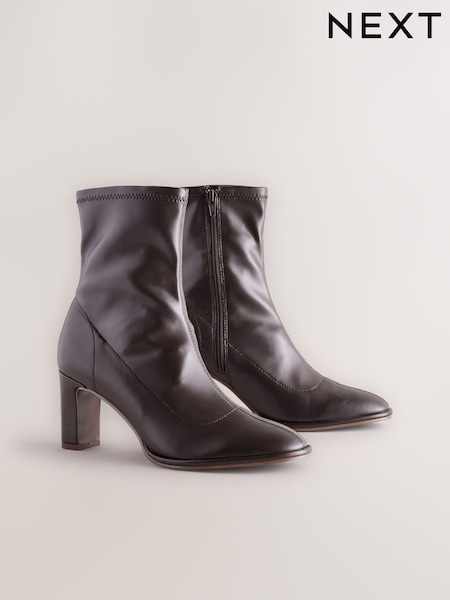 Chocolate Brown Standard/Wide Fit Forever Comfort® Round Toe Sock Boots (H16379) | £45