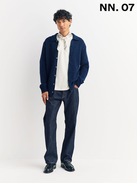 NN.07 Blue Lee Polo Cardigan (H16415) | £250