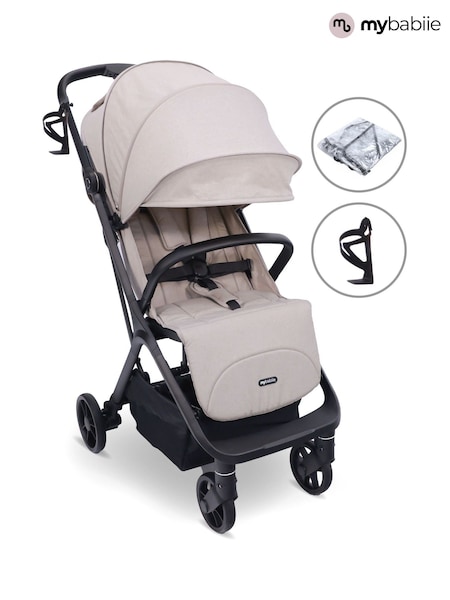 My Babiie Cream MBX7 Compact Stroller (H16439) | £160