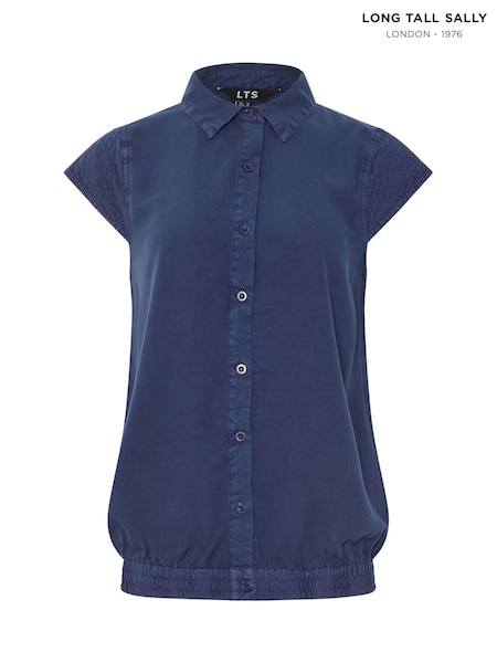 Long Tall Sally Blue Acid Wash Shirt (H16562) | £23
