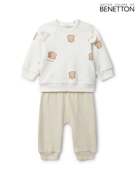 Benetton Baby Natural Printed Top & Leggings Set (H16713) | £30
