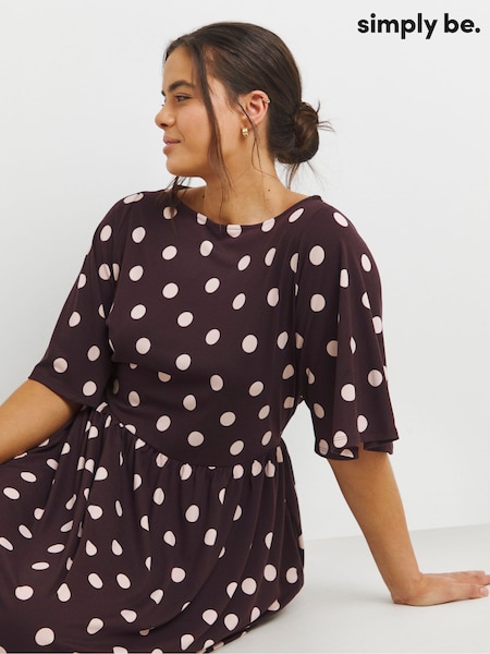Simply Be Black Supersoft Pocket Midi Dress (H16830) | £30