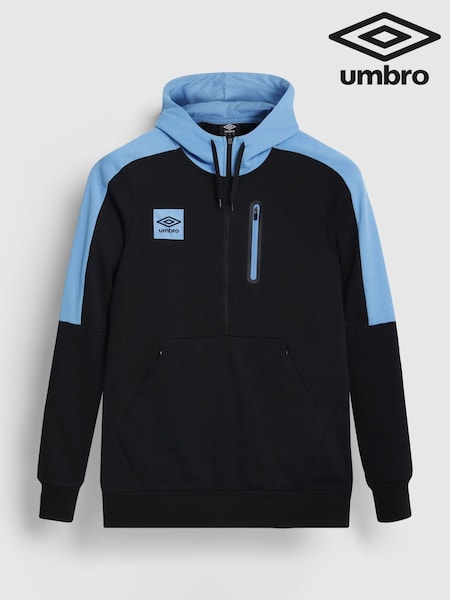 Umbro Black Terrace Half Zip Hoodie (H16952) | £50