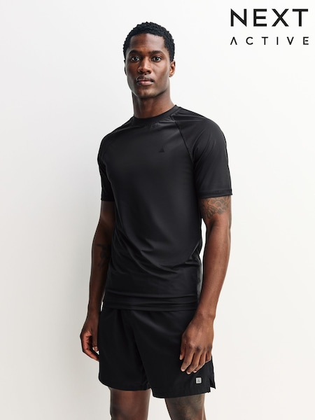 Black Short Sleeve Tee Active Base Layer (H16972) | £18