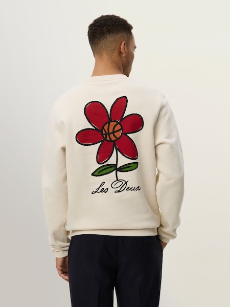 Les Deux Natural Flower Basket Sweatshirt (H16984) | £100