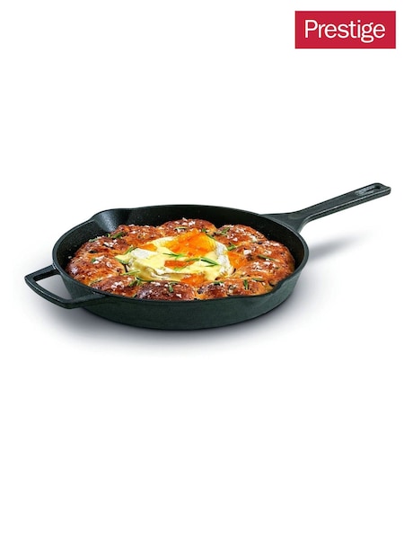 Prestige Black Nadiya Cast Iron 25cm Frying Pan (H17133) | £30