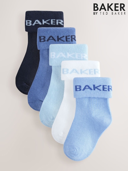 Baker by Ted Baker Baby Socks 5 Pack (H17156) | £8 - £9