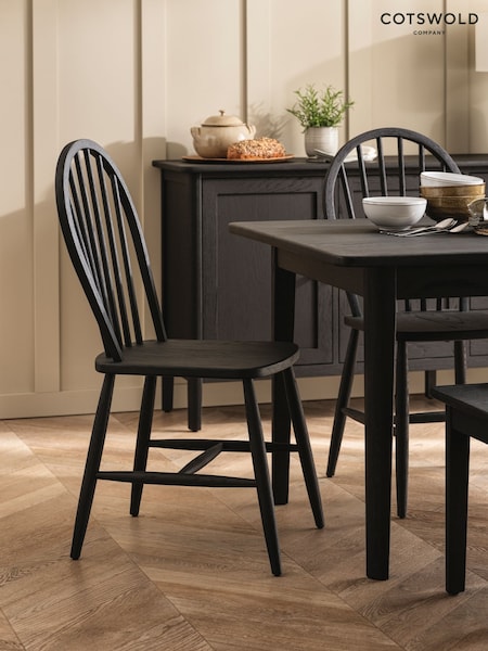 Cotswold Company Black Oak Berkeley Dining Chair Set of 2 (H17170) | £375