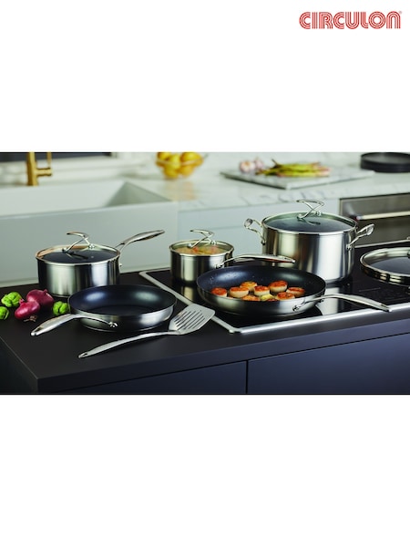 Circulon 6 Piece Silver S Series Steelshield Stainless Steel Hybrid Set (H17171) | £300