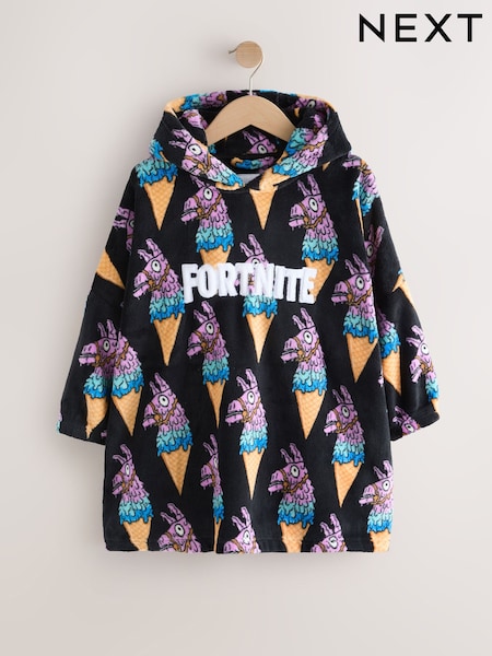 Black/Blue Fortnite Fleece Blanket Hoodie (5-13yrs) (H17218) | £23 - £27