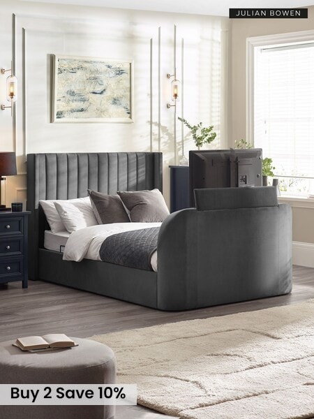 Julian Bowen Dark Grey Clara Ottoman TV Bed (H17226) | £1,000 - £1,030