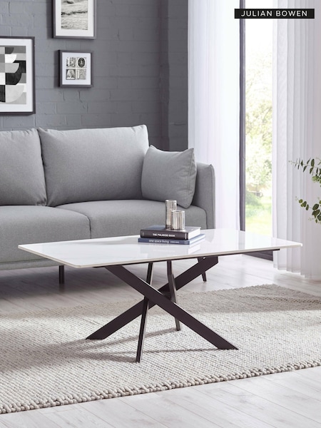 Julian Bowen White Black Bradley Coffee Table (H17228) | £140