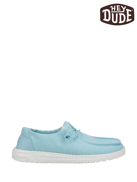 HEYDUDE Blue Wendy Canvas Shoes (H17244) | £60