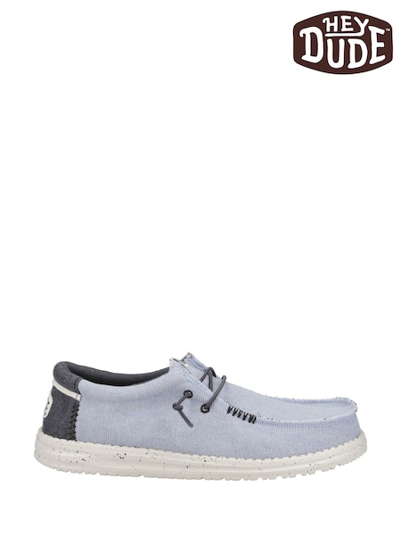 HEYDUDE Blue Wally Coastline Jute Shoes (H17249) | £0