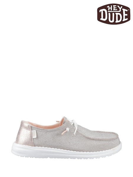 HEYDUDE Metallic Wendy Sparkle Shoes (H17251) | £70
