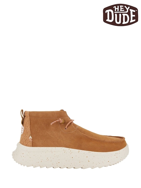 HEYDUDE Wendy Peak Hi Suede Brown Ankle Boots (H17253) | £85