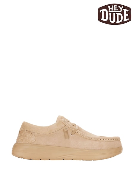 HEYDUDE Wally X Suede Brown Shoes (H17258) | £85