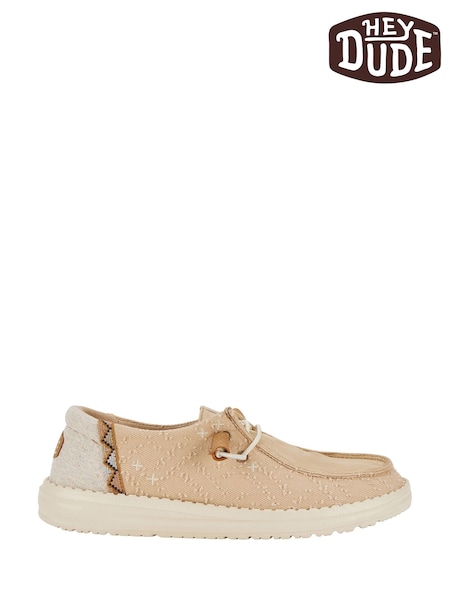 HEYDUDE Wendy Crafted Boho Brown Shoes (H17260) | £65