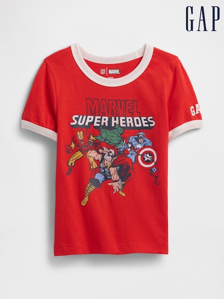 Gap Red Marvel Graphic Short Sleeve T-Shirt (6mths-5yrs) (H17276) | £14