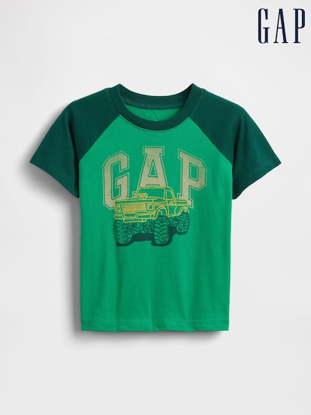Gap Green Logo Colourblock T-Shirt (6mths-5yrs) (H17282) | £12