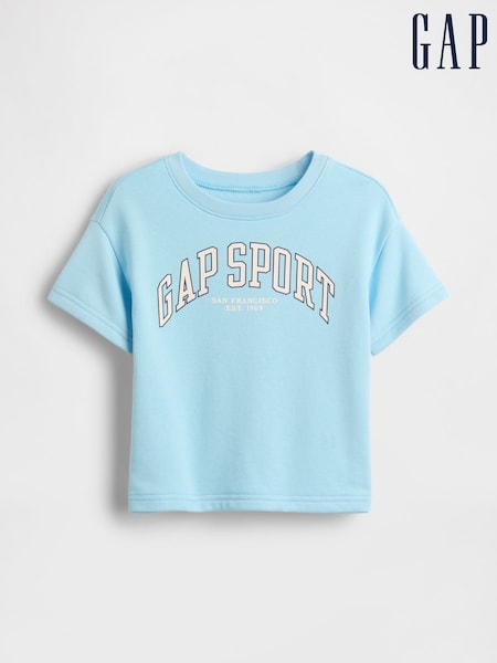 Gap Blue Logo Terry Crew Neck T-Shirt (6mths-5yrs) (H17285) | £15