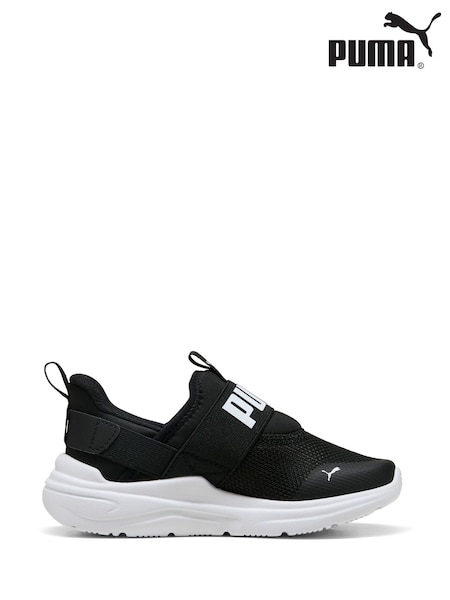 Puma Black Unisex Junior Softride Wired 2 Sliptech Trainers (H17292) | £35