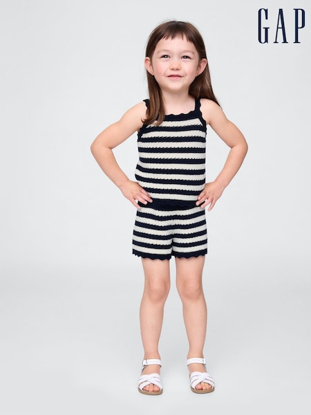 Gap Navy/White Stripe Crochet Pull On Shorts (6mths-5yrs) (H17380) | £16