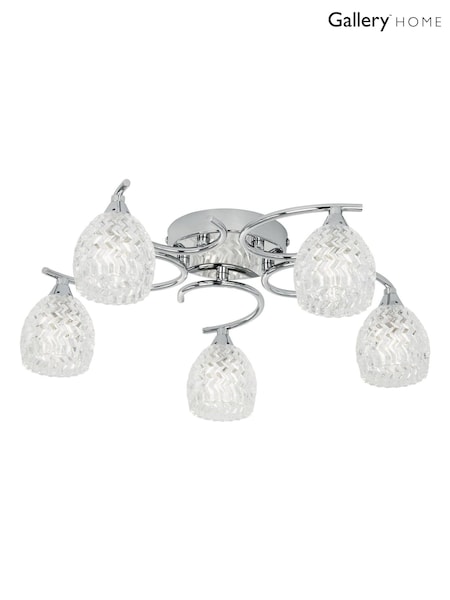 Gallery Home Chrome Bowen 5 Ceiling Lamp (H17403) | £100