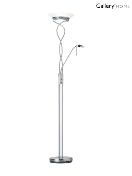 Gallery Home Chrome Monroe Satin Floor Lamp (H17427) | £120