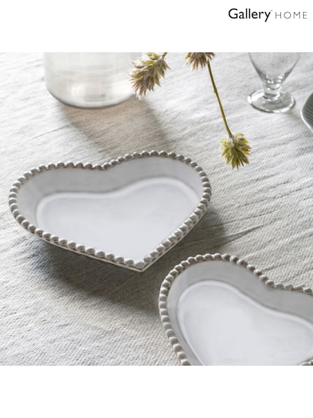 Gallery Home 3 Pack Grey Heartstone Plates (H17467) | £26
