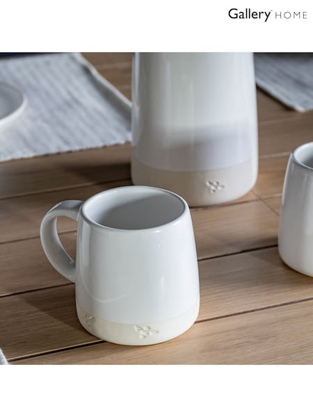 Gallery Home Set of 4 White Bumble Mugs (H17478) | £34