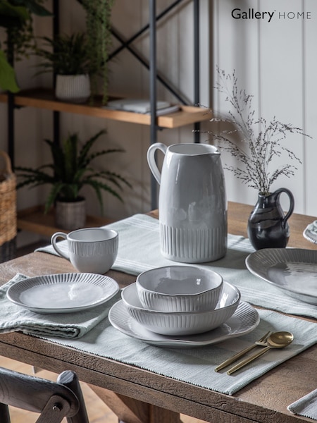 Gallery Home Cream Earthen Ridged Mugs 4 Pack (H17489) | £32