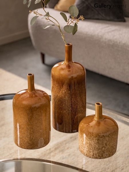 Gallery Home Set of 3 Brown Khalid Trio Ornaments (H17508) | £54