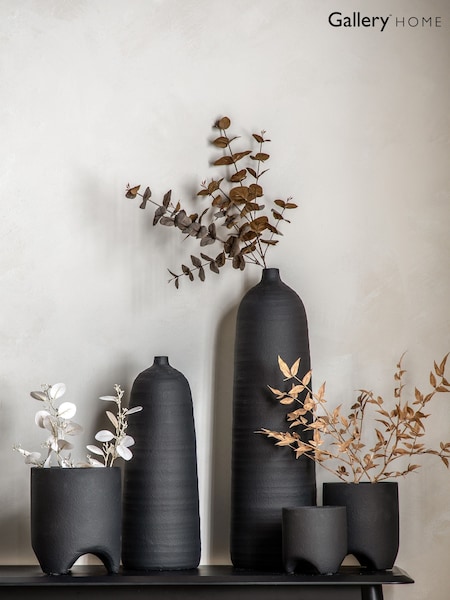 Gallery Home Black Monarch Vase (H17510) | £72