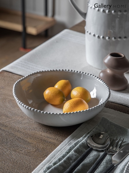Gallery Home 4 Pack Cream Pure Beaded Pasta Bowls (H17512) | £45