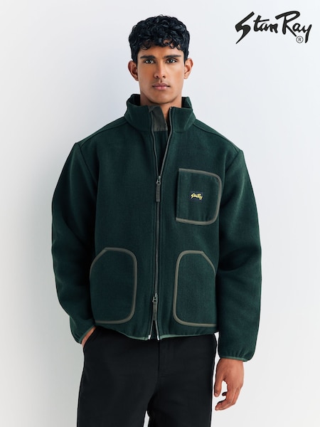 Stan Ray Green Wool Fleece Jacket (H17527) | £160