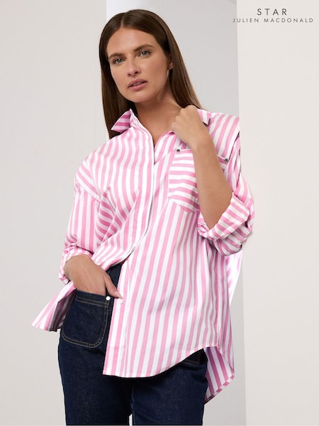 Star by Julien MacDonald Pink Stripe Stretch Shirt (H17546) | £55