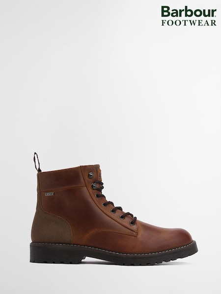 Barbour® Brown Harrison Leather Lace Up Boot (H17579) | £155