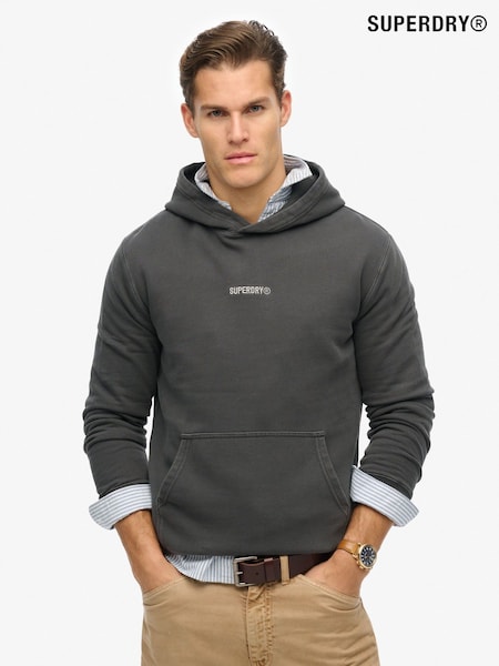 Superdry Grey Micro Logo Hoodie (H17600) | £55