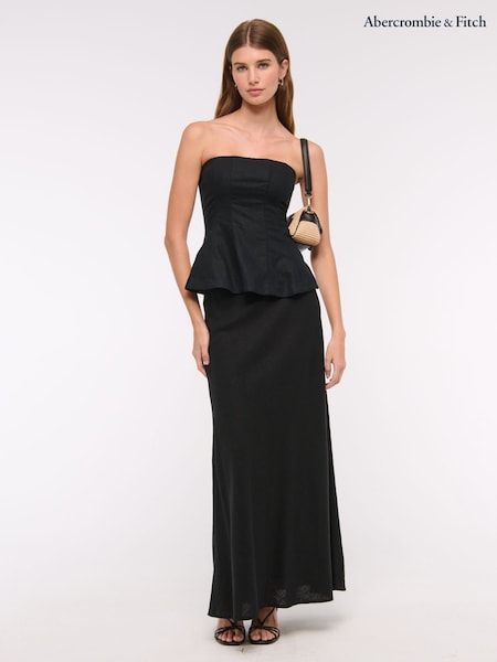 Abercrombie & Fitch Strapless Peplum Tailored Tube Top (H17678) | £45