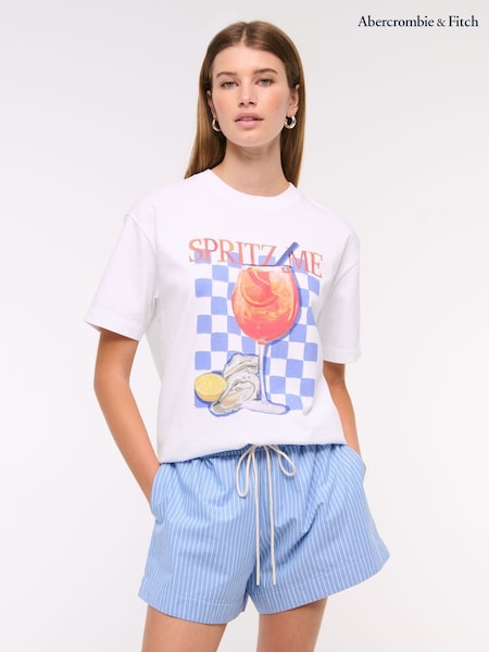 Abercrombie & Fitch Oversized Fruit Graphic Print Short Sleeve T-Shirt (H17679) | £29
