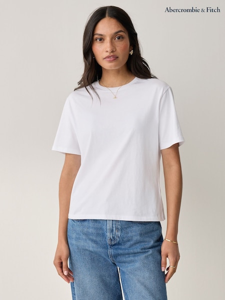 Abercrombie & Fitch Short Sleeve Relaxed 100% Cotton T-Shirt (H17699) | £20