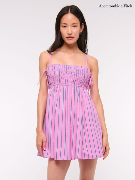 Abercrombie & Fitch Smocked Babydoll Maxi Dress (H17706) | £58