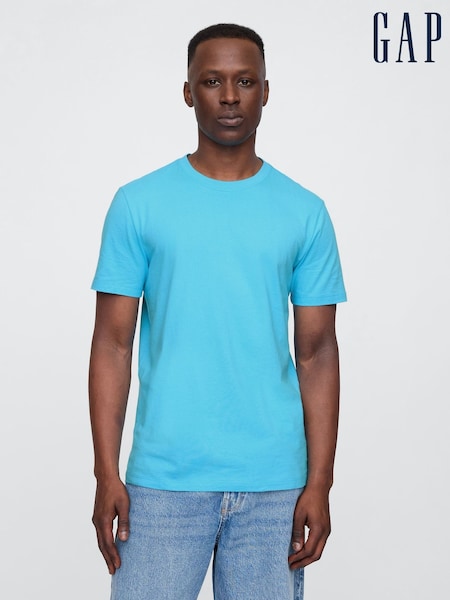 Gap Bright Blue Short Sleeve Everyday 100% Cotton Crew Neck T-Shirt (H17742) | £12